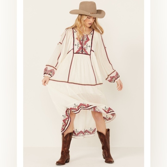 Free People Sweet escape ivory boho dress size Xsmall - Picture 5 of 12